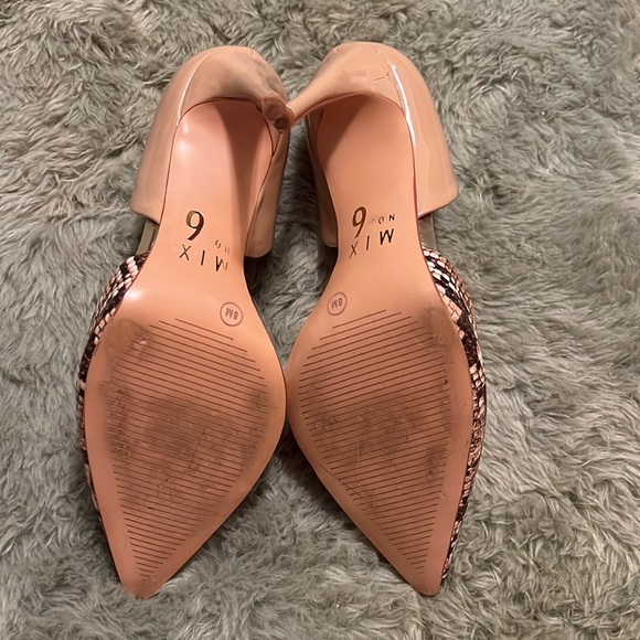 Mix No. 6 Snake Print Clear Pointed Toe Heel - Picture 2 of 3